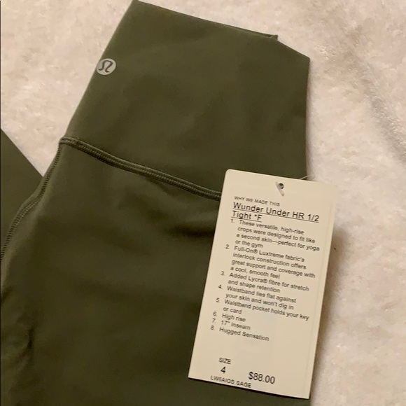 Lululemon wunder under HR 1/2 tight *F - Picture 2 of 4